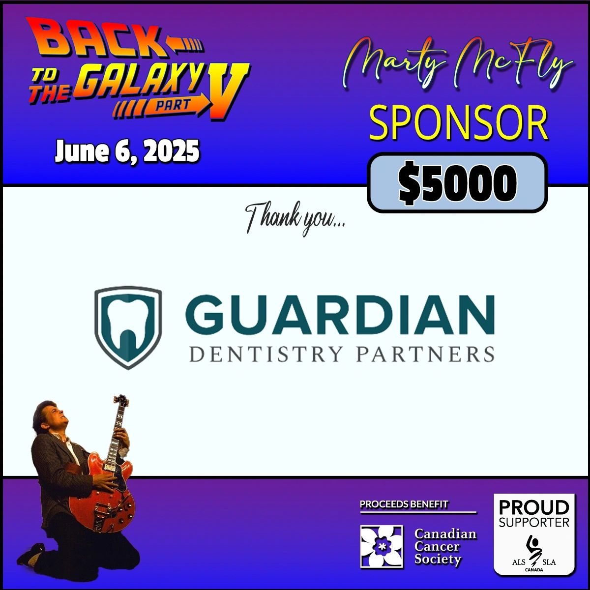 Marty McFly sponsor: Guardian Dentistry Partners
